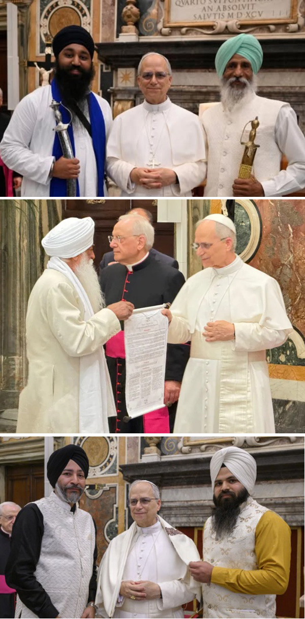 Leo XIV receiving Sikhs 2